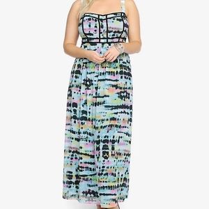 Tie-Dye Chiffon Maxi Dress